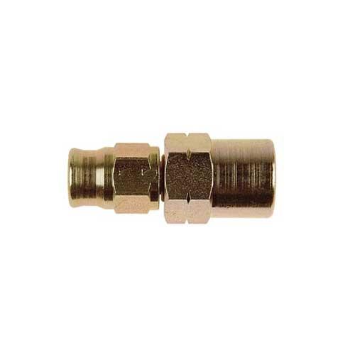 Hose end - straight fix female concave seat 10 x 1.00mm - steel