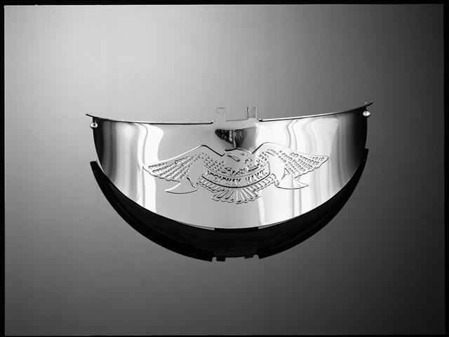 Headlight Visor "Live to Ride"chromefor Headlights with 180m ...