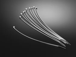Cable ties chrome 10 pieces - 30 mm wide x 200 mm long