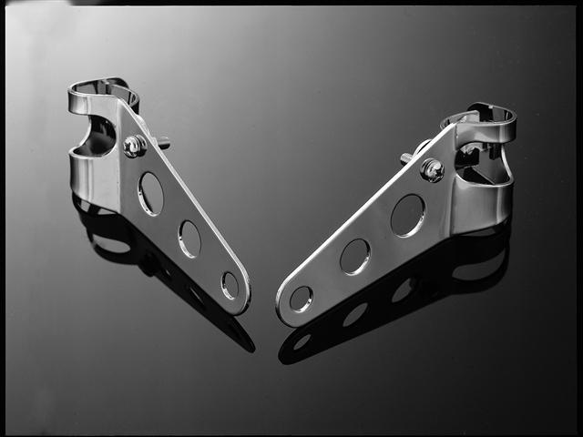 Fork mount brackets for fairings and side mount headlights c ...