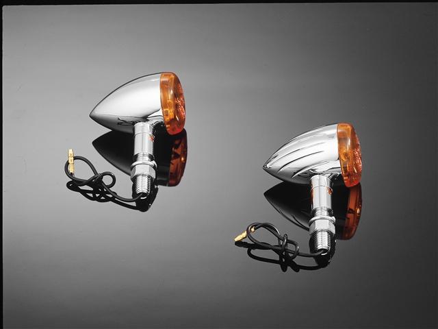 Turn signals Set "Tech Glide small Smooth" chrome - with E-M ...