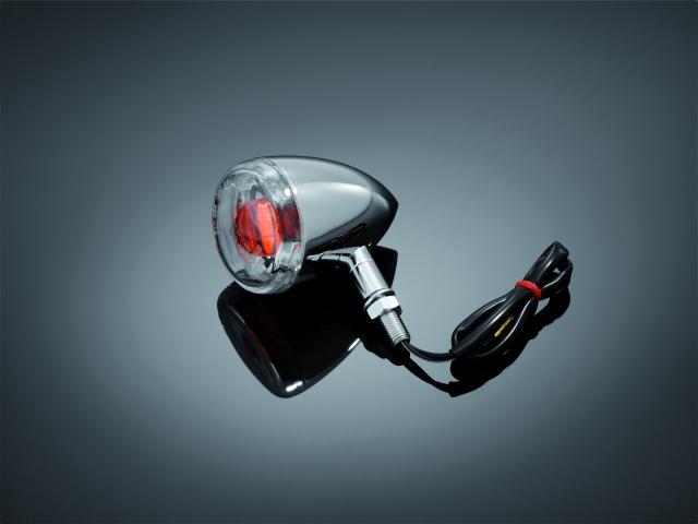 Turn signal "HD-Style" Chrome E-mark 12V21WWhite lens/ Amber ...