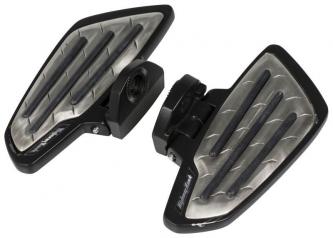 Floorboard Set for rider black Design "New Tech glide Metal" ...