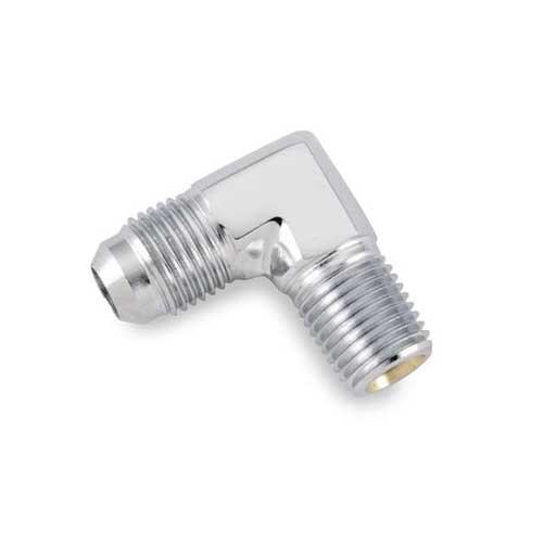 Adaptor 90° Flare 3/8-24 to 1/8 Pipe - chroom