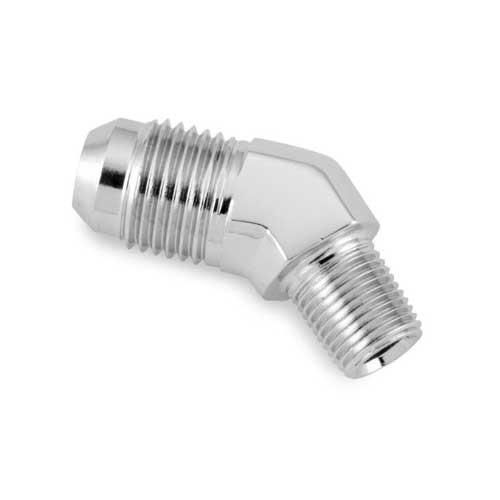 Adapter 45° Flare 3/8-24 to 1/8 Pipe - chrome