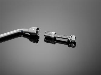 Motorcycle Mirror Adapter chrome for 10 mm diameter mirror s ...