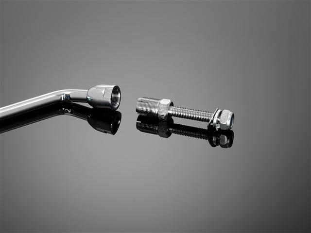 Motorcycle Mirror Adapter chrome for 10 mm diameter mirror s ...