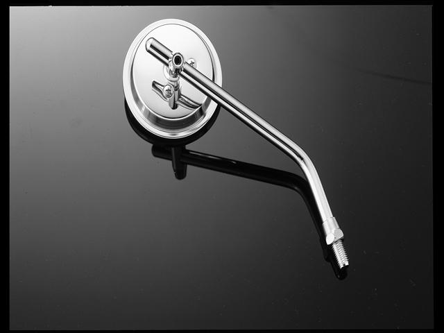 Motorcycle mirror L + R "round" chrome (1 Pc)Fits all motorc ...