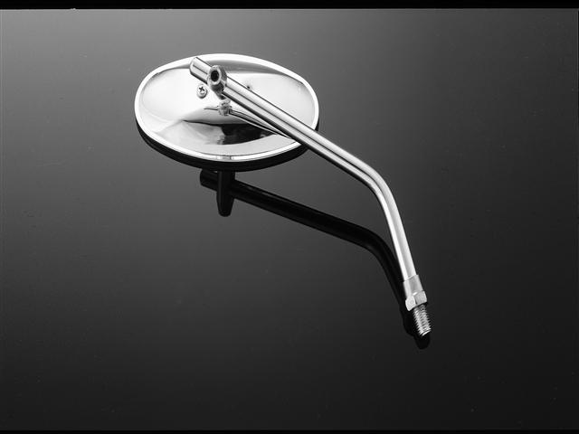 Motorcycle mirror L + R "Oval" chrome (1 Pc)Fits all motorcy ...
