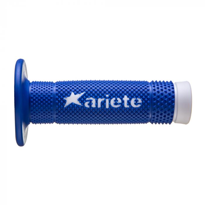 Ariete Vulcan MX - Poignées de guidon MX 22mm - Blanc/Bleu