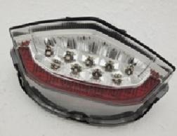 Transparant achterlicht + knipperlichten met leds - smoke