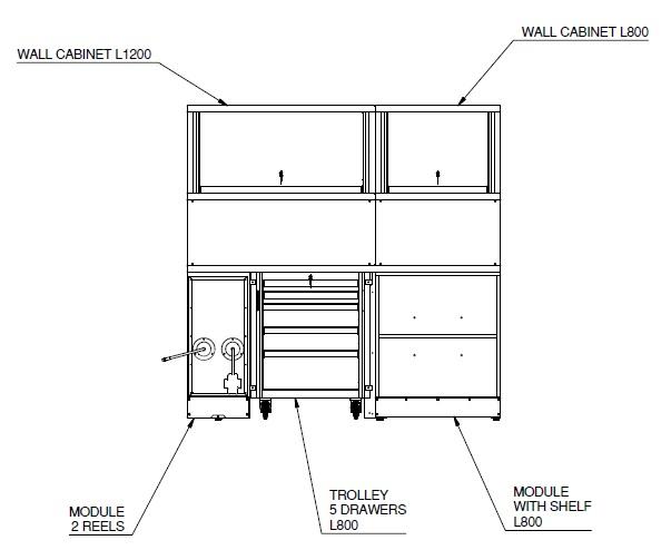 Example of a 2000 mm long workbench