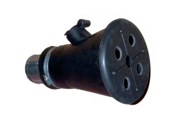 Rubber nozzle with removable cap