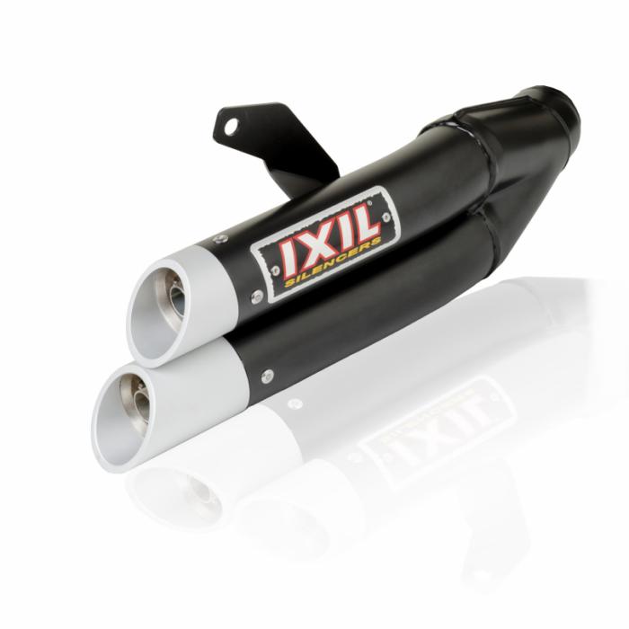 Exhaust DUAL HYPERLOW XL BLACK - Slip-on