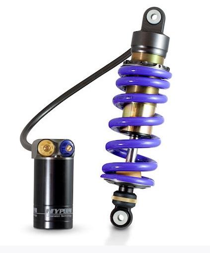 Hyperpro 461 full adjustable shock with reservoir on a hose - Progressive - Black