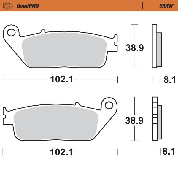 Plaquettes de frein RoadPRO - alliage Sinter
