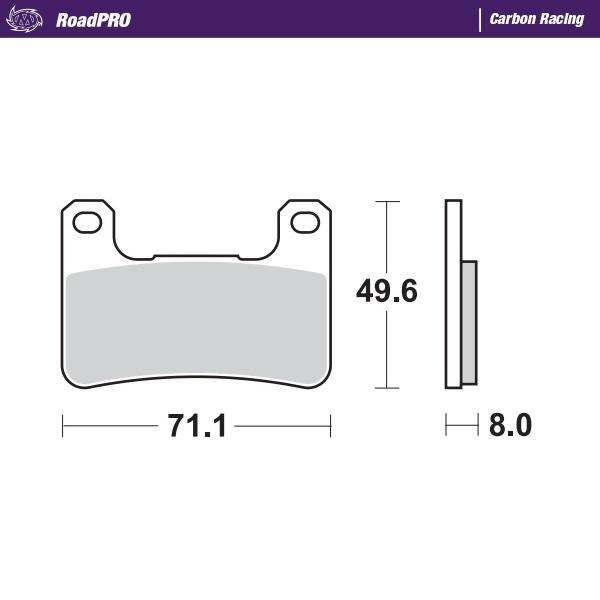 Remblokken RoadPRO - remvoering Carbon Racing (enkel voor circuit)