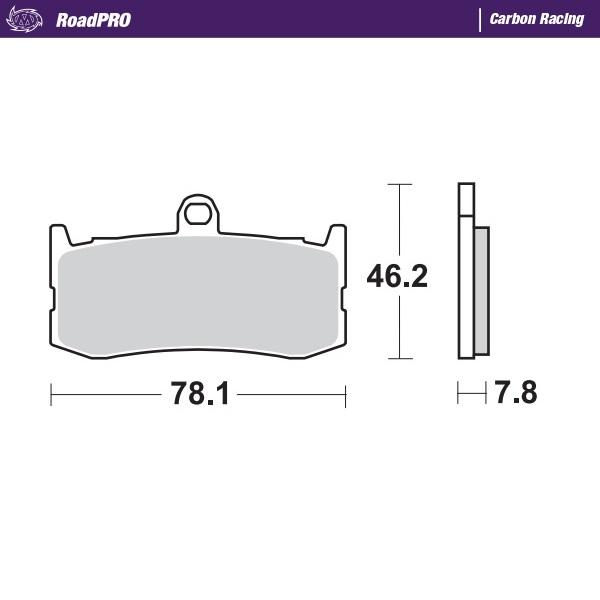 Plaquettes de frein RoadPRO - alliage Carbon Racing (utilisation strictement piste)