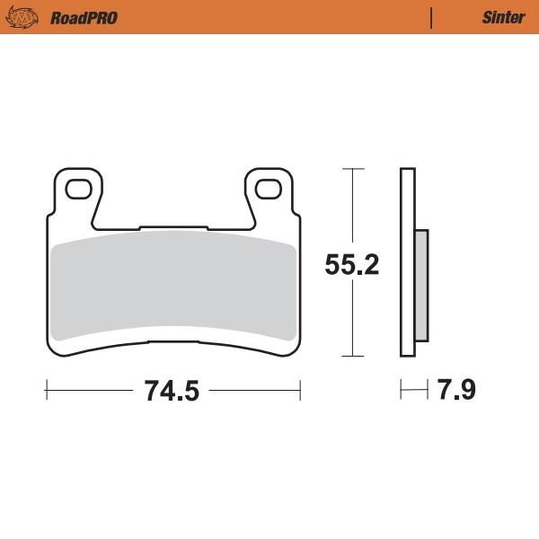 Plaquettes de frein RoadPRO - alliage Sinter