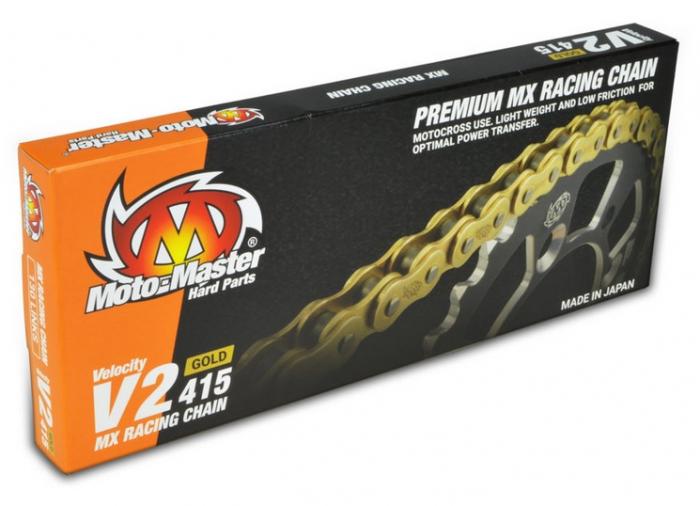 V2 MX Racing Chain 415 - 130 links - Gold