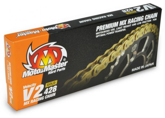 V2 MX Racing Chain 428 - 130 links - Gold