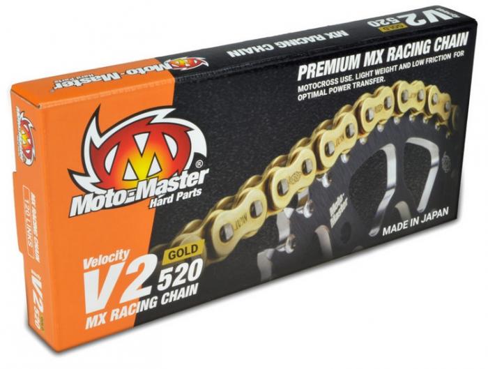 V2 MX Racing ketting 520 - 120 schakels - Goud