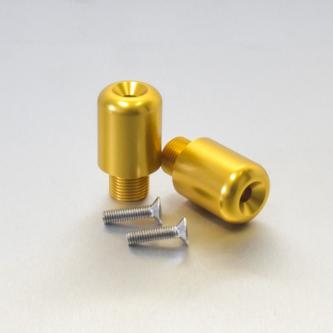 Paire Embouts de Guidon Alu Aprilia 10 - Or