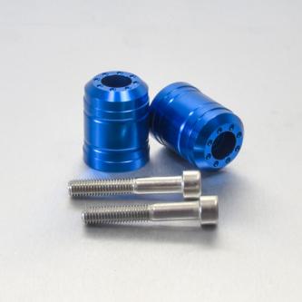Paire Embouts de Guidon Alu Kawasaki 10 - Bleu
