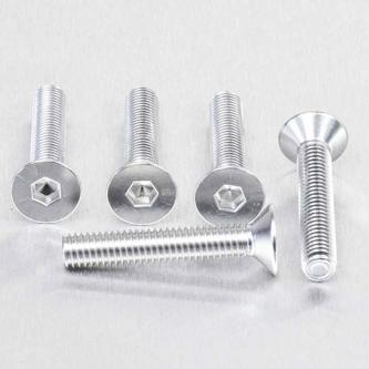 Vis Tête Fraisée en Alu M6 x (1.00mm) x 25mm - 5 Pcs