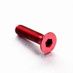 Aluminium Countersunk Bolt M6 x (1.00mm) x 25mm - Red