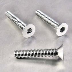 Aluminium Countersunk Bolt M6 x (1.00mm) x 35mm - Silver