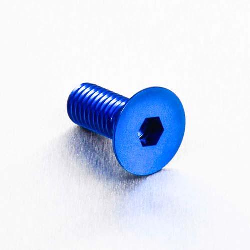 Alu Verzonken Bout M8 x (1.25mm) x 20mm - Blauw