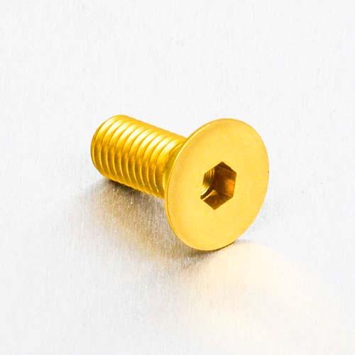 Aluminium Countersunk Bolt M8 x (1.25mm) x 20mm - Gold