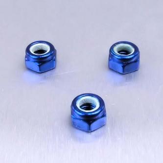 Ecrou Nylock en Alu M5 - Bleu