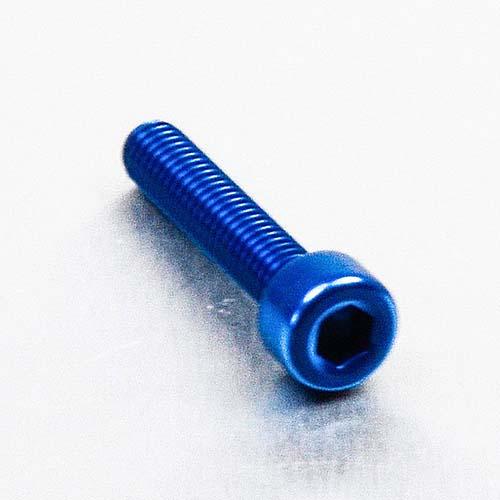 Alu Inbusbout M4 x (0.7mm) x 20mm - Blauw