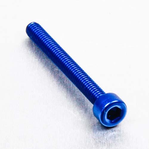 Alu Inbusbout M4 x (0.7mm) x 35mm - Blauw