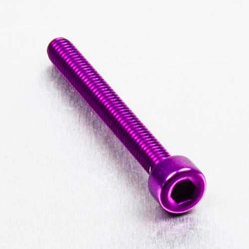Aluminium Socket Cap Bolt M4 x (0.7mm) x 35mm - Purple
