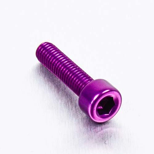 Alu Inbusbout M5 x (0.8mm) x 20mm - Paars