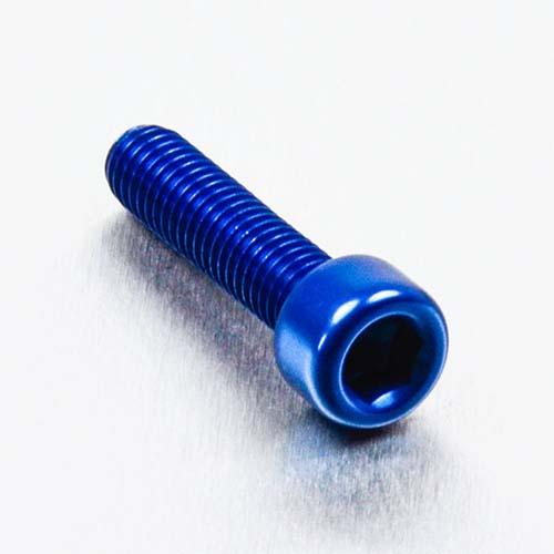 Aluminium Socket Cap Bolt M6 x (1.00mm) x 25mm - Blue