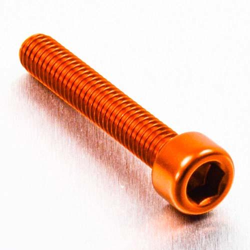 Aluminium Socket Cap Bolt M6 x (1.00mm) x 35mm - Orange