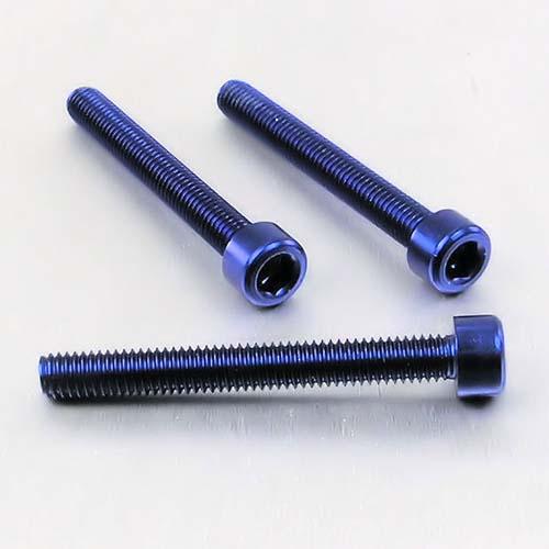 Alu Inbusbout M6 x (1.00mm) x 50mm - Blauw