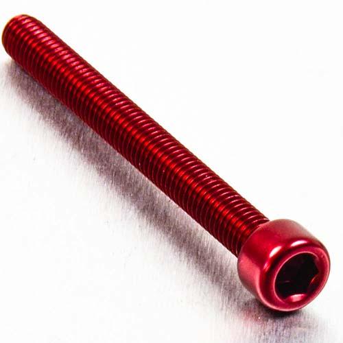 Aluminium Socket Cap Bolt M6 x (1.00mm) x 60mm - Red