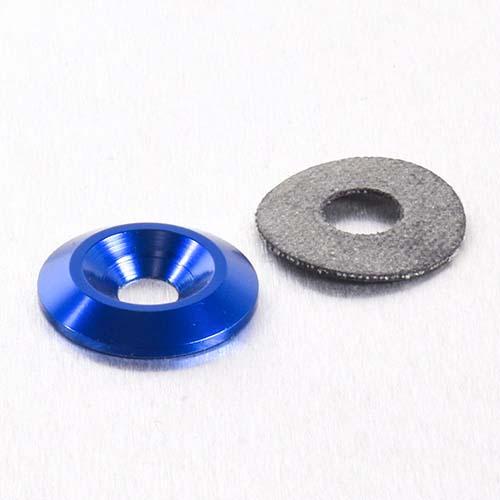 Aluminium Countersunk Washer M5 (19mm o/d) - Blue