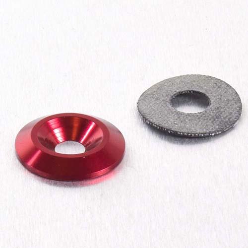 Aluminium Countersunk Washer M5 (19mm o/d) - Red