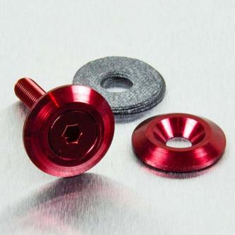 Alu Verzonken Sluitring M6 - Rood
