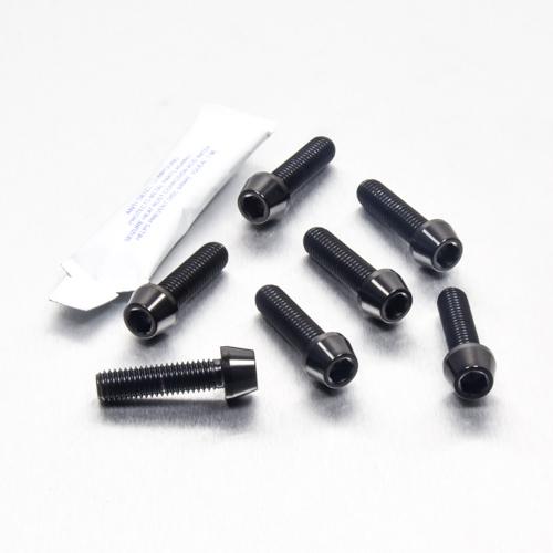 Kit Visserie Titane Pincement Té de Fourche Haut/Bas - Noir