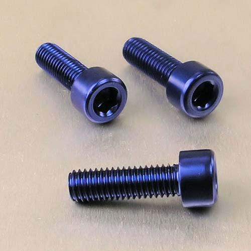 Alu Inbusbout M8 x (1.25mm) x 25mm - Blauw