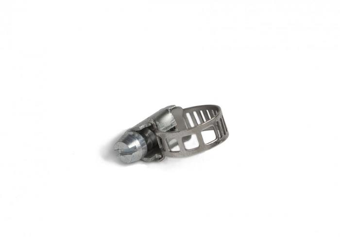 Dispenser plate clip in stainless steel