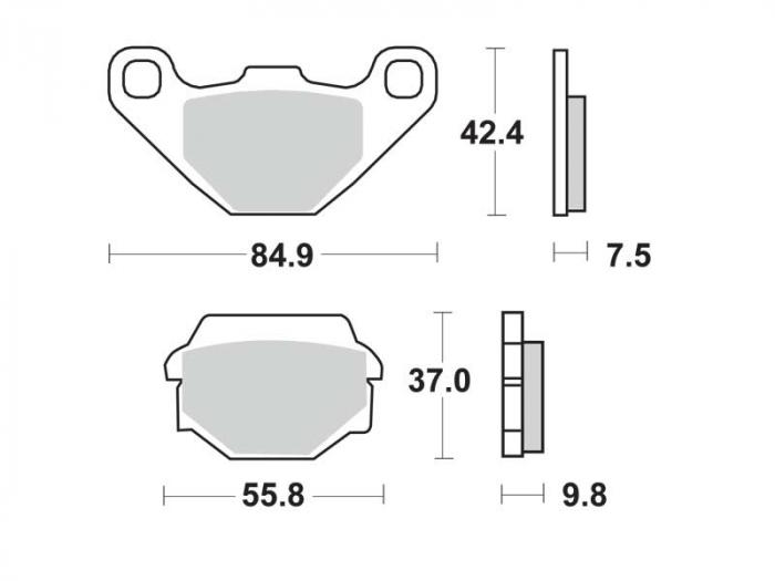 Brake pads - Standard (dbg016-st / dbg016st)