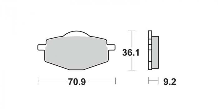 Brake pads - Scooter sintered (dbgh-031-sc / dbgh031sc)